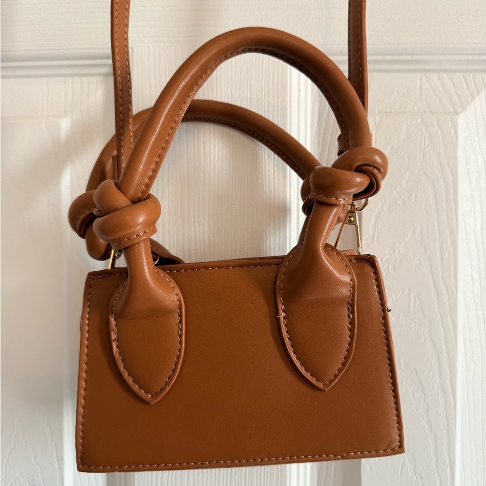 SHEIN Tan Mini Bag with Knotted Handles